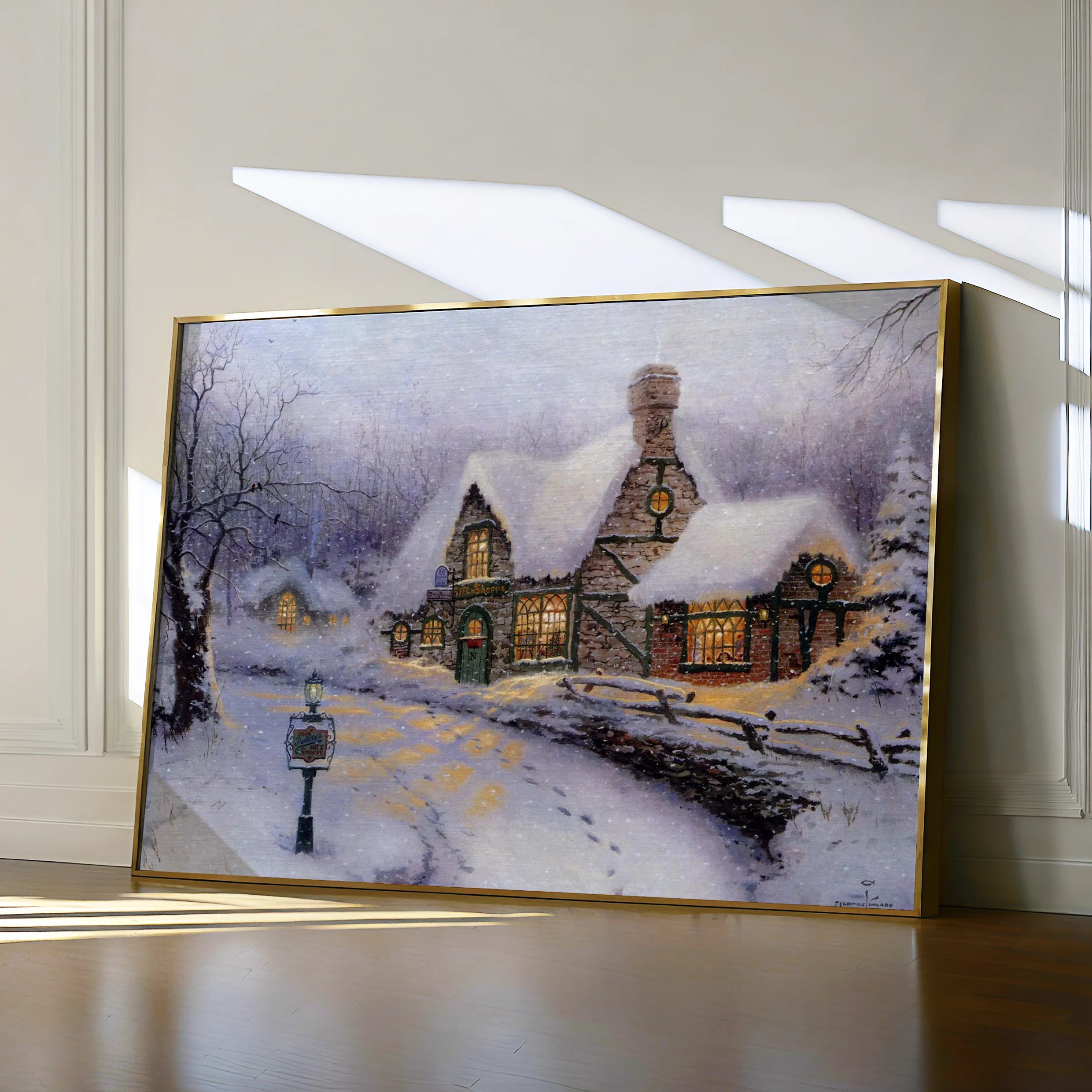 Landscape 090 Canvas Art 60 x 40 cm / Black