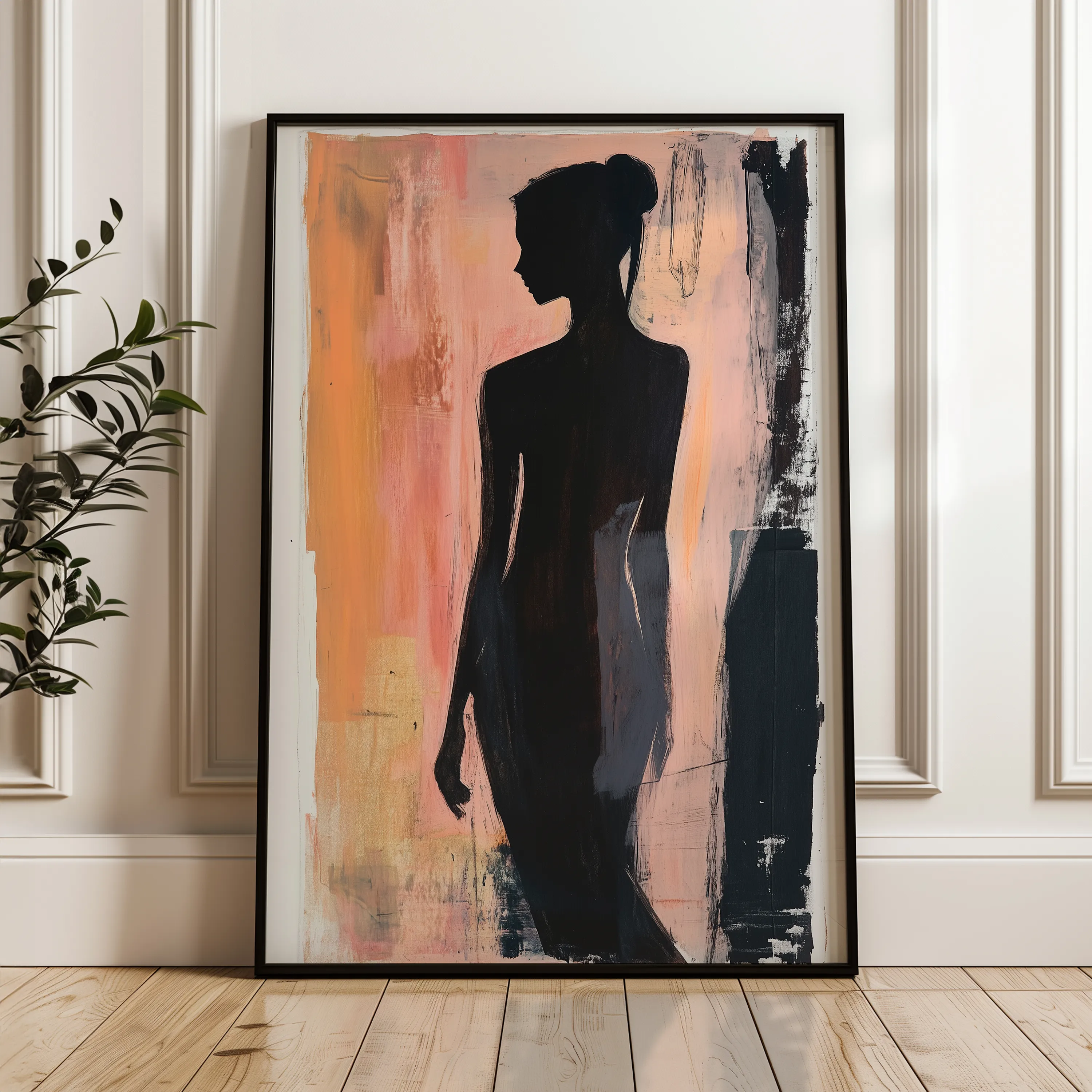 Portrait 090 Canvas Art 60 x 40 cm / Black