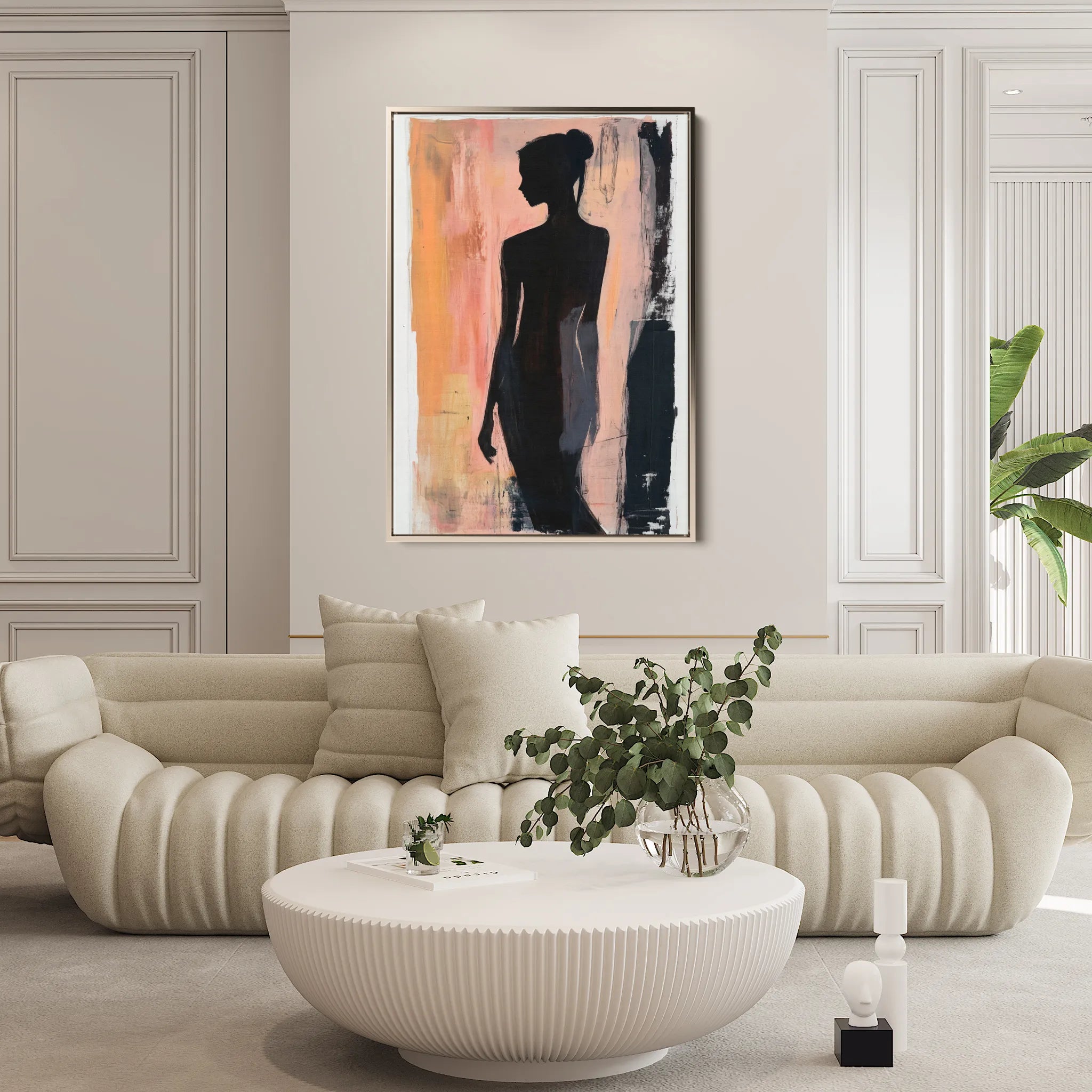 Portrait 090 Canvas Art 60 x 40 cm / Black