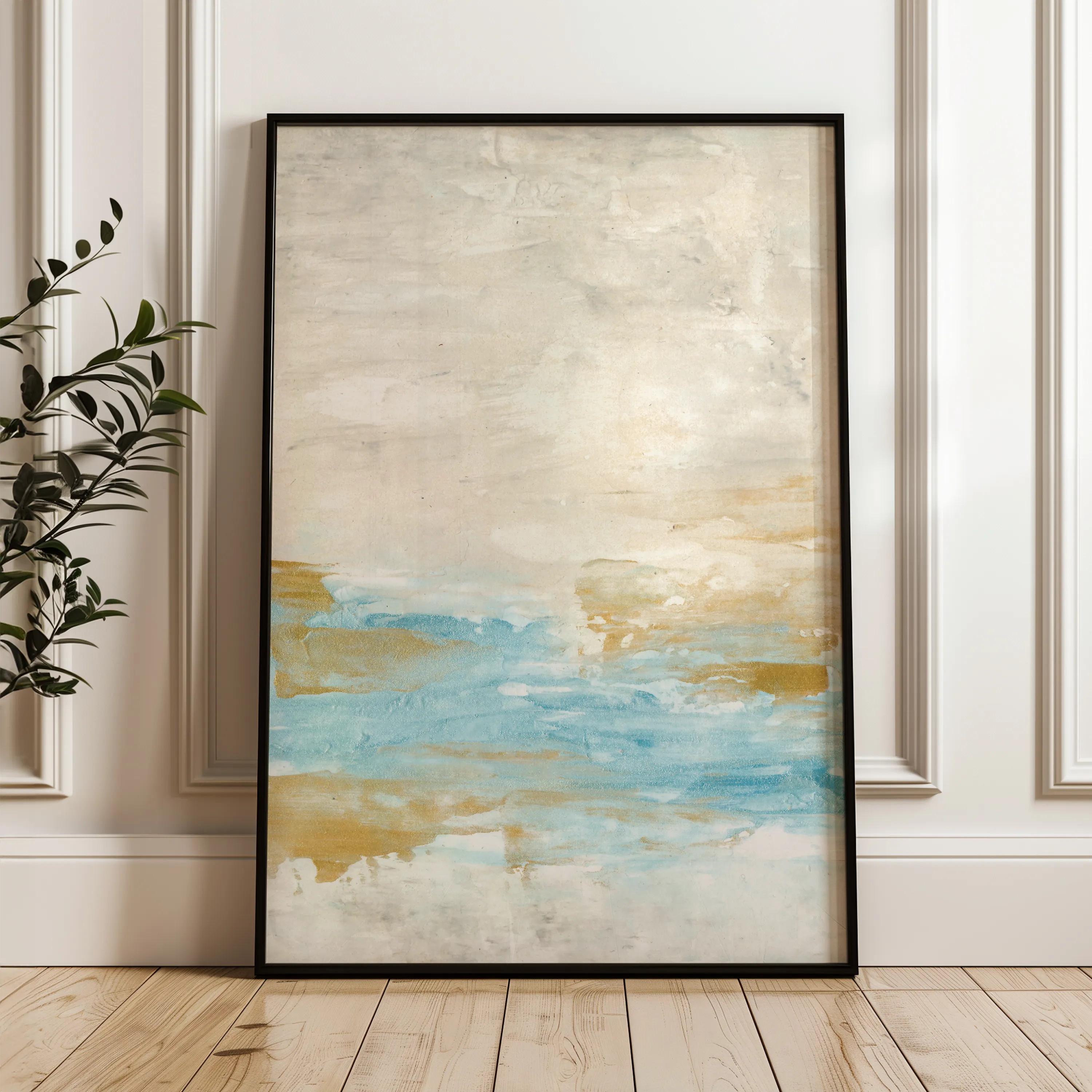 Abstract 091 Canvas Art 60 x 40 cm / Black