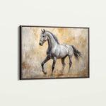 Horses 091 Canvas Art 60 x 40 cm / Black