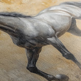 Horses 091 Canvas Art 60 x 40 cm / Black