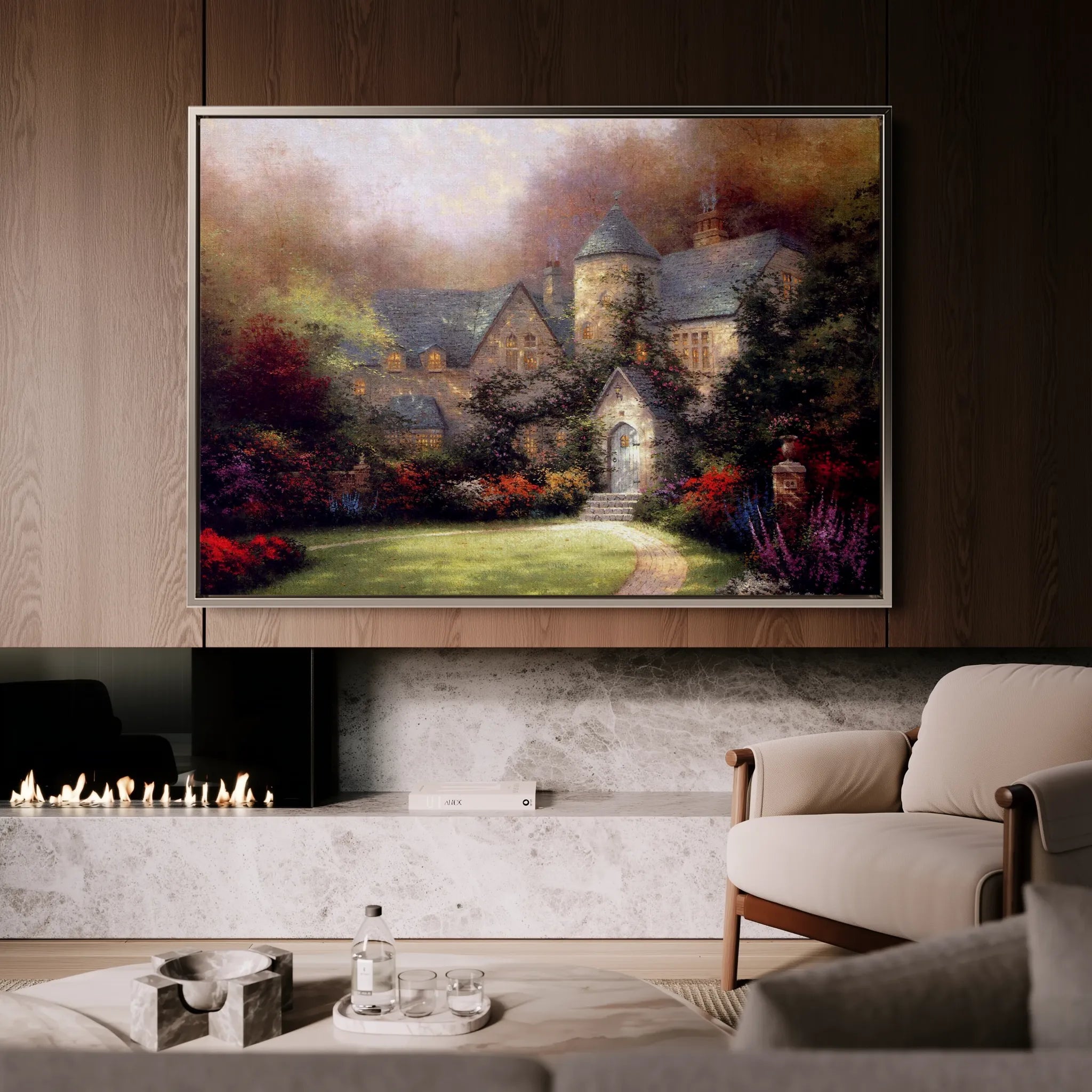 Landscape 091 Canvas Art 60 x 40 cm / Black