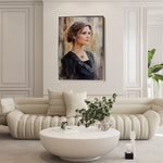 Portrait 091 Canvas Art 60 x 40 cm / Black