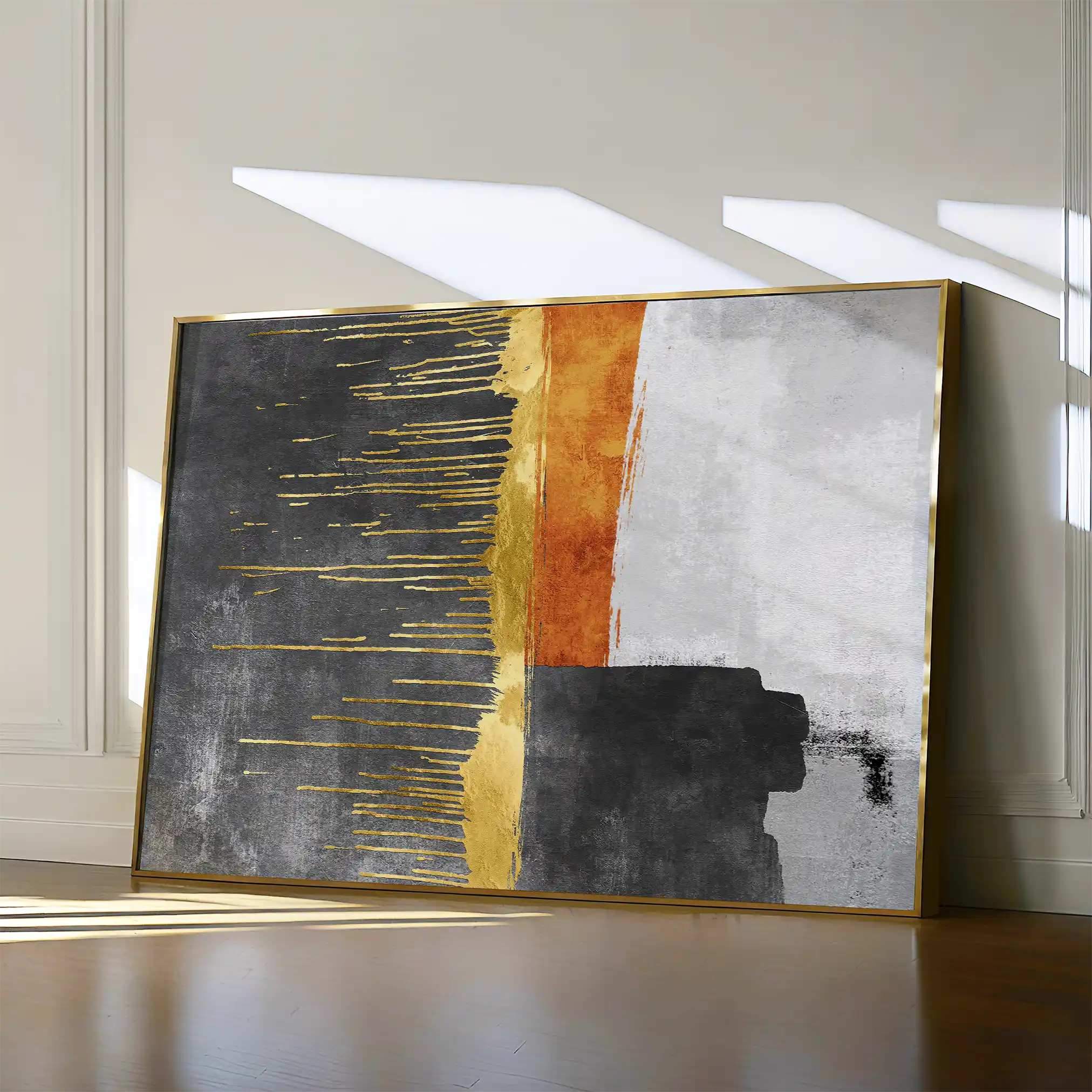 Abstract 092 Canvas Art 60 x 40 cm / Black