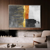 Abstract 092 Canvas Art 60 x 40 cm / Black
