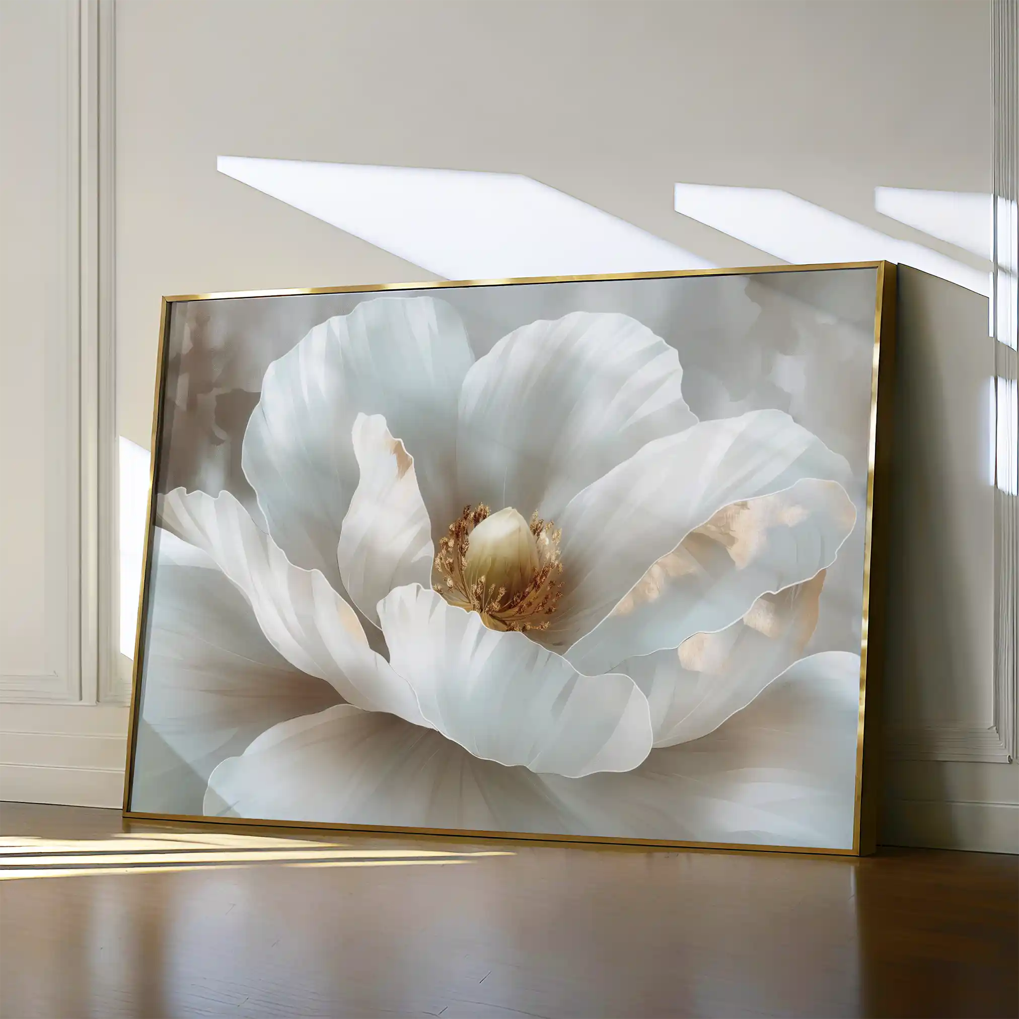 Floral 092 Canvas Art 60 x 40 cm / Black