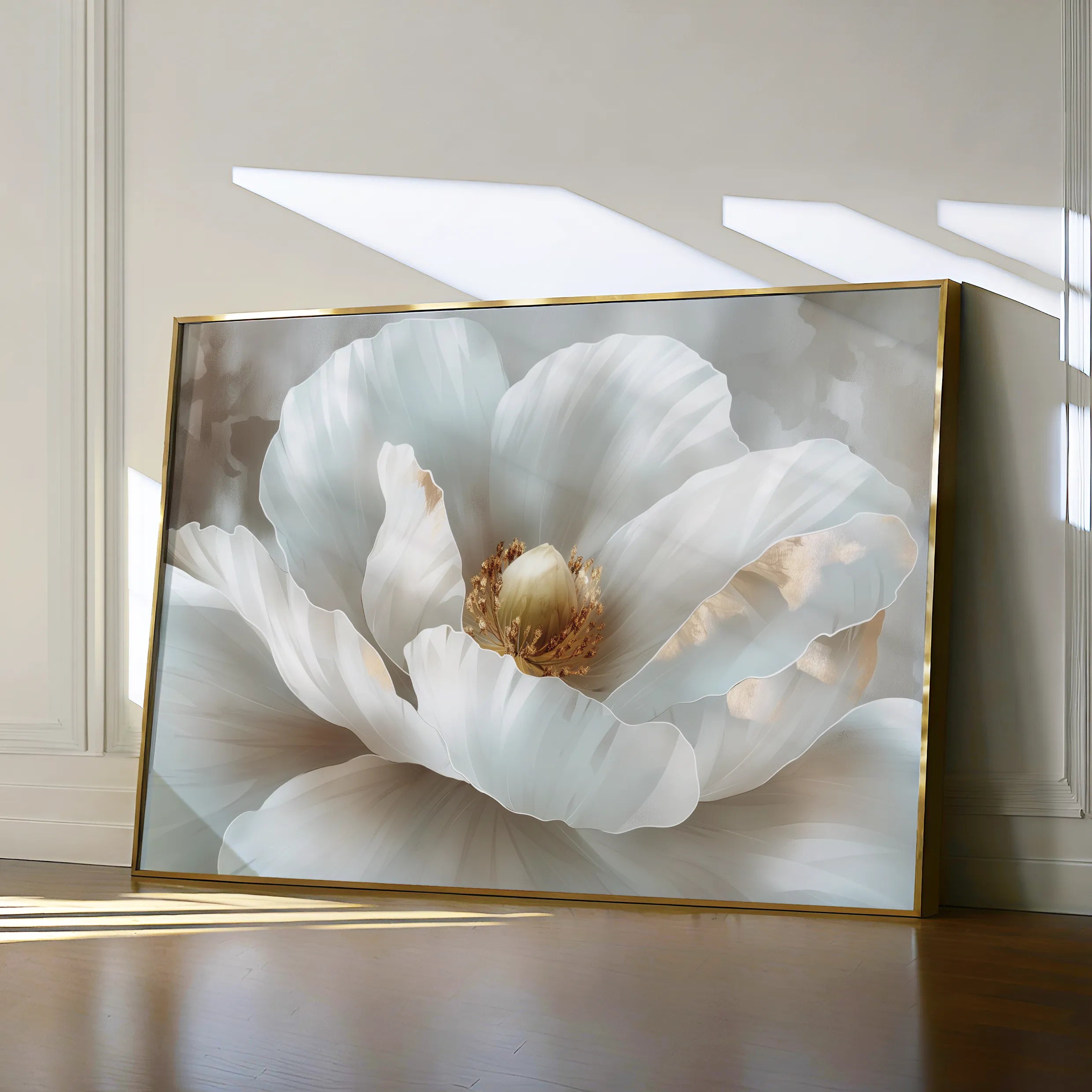 Floral 092 Canvas Art 60 x 40 cm / Black
