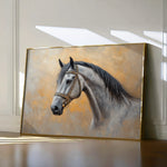 Horses 092 Canvas Art 60 x 40 cm / Black