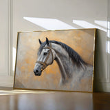 Horses 092 Canvas Art 60 x 40 cm / Black