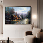 Landscape 092 Canvas Art 60 x 40 cm / Black