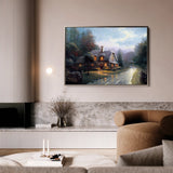 Landscape 092 Canvas Art 60 x 40 cm / Black