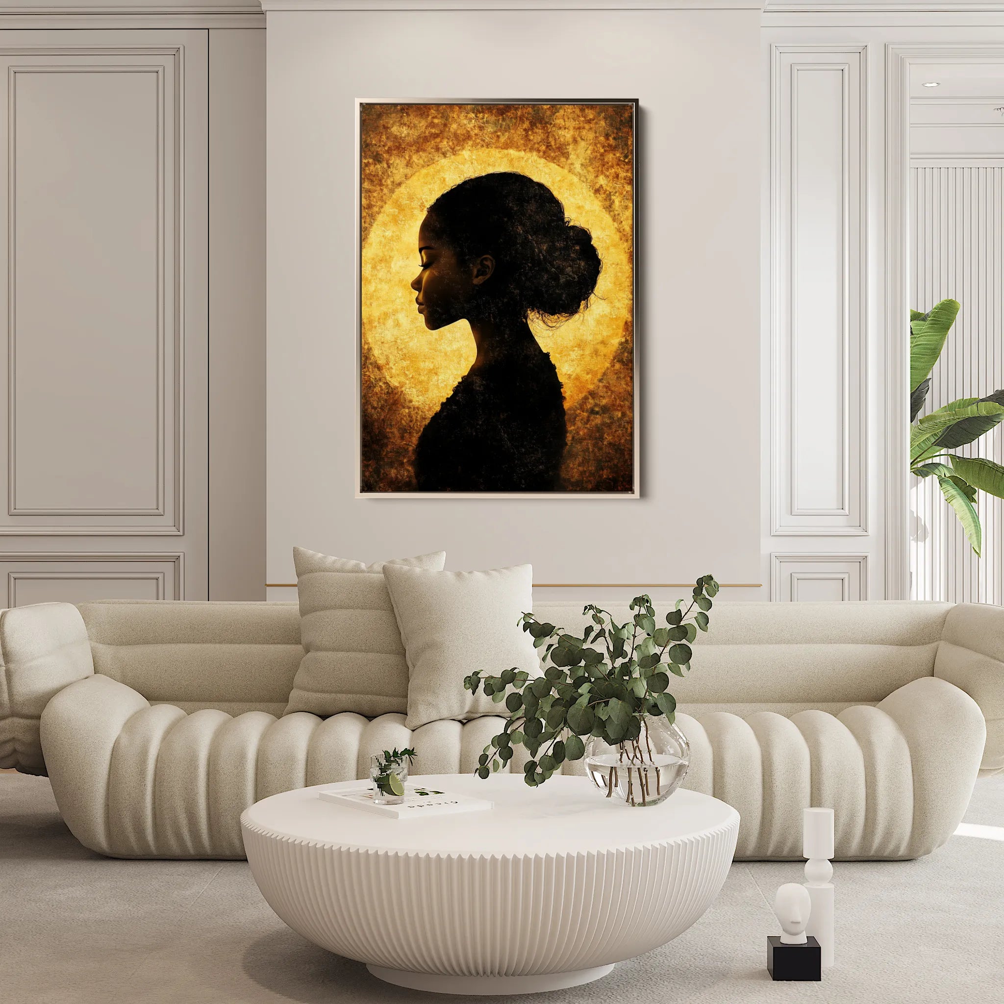 Portrait 092 Canvas Art 60 x 40 cm / Black