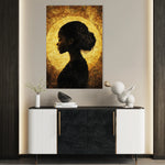 Portrait 092 Canvas Art 60 x 40 cm / Black