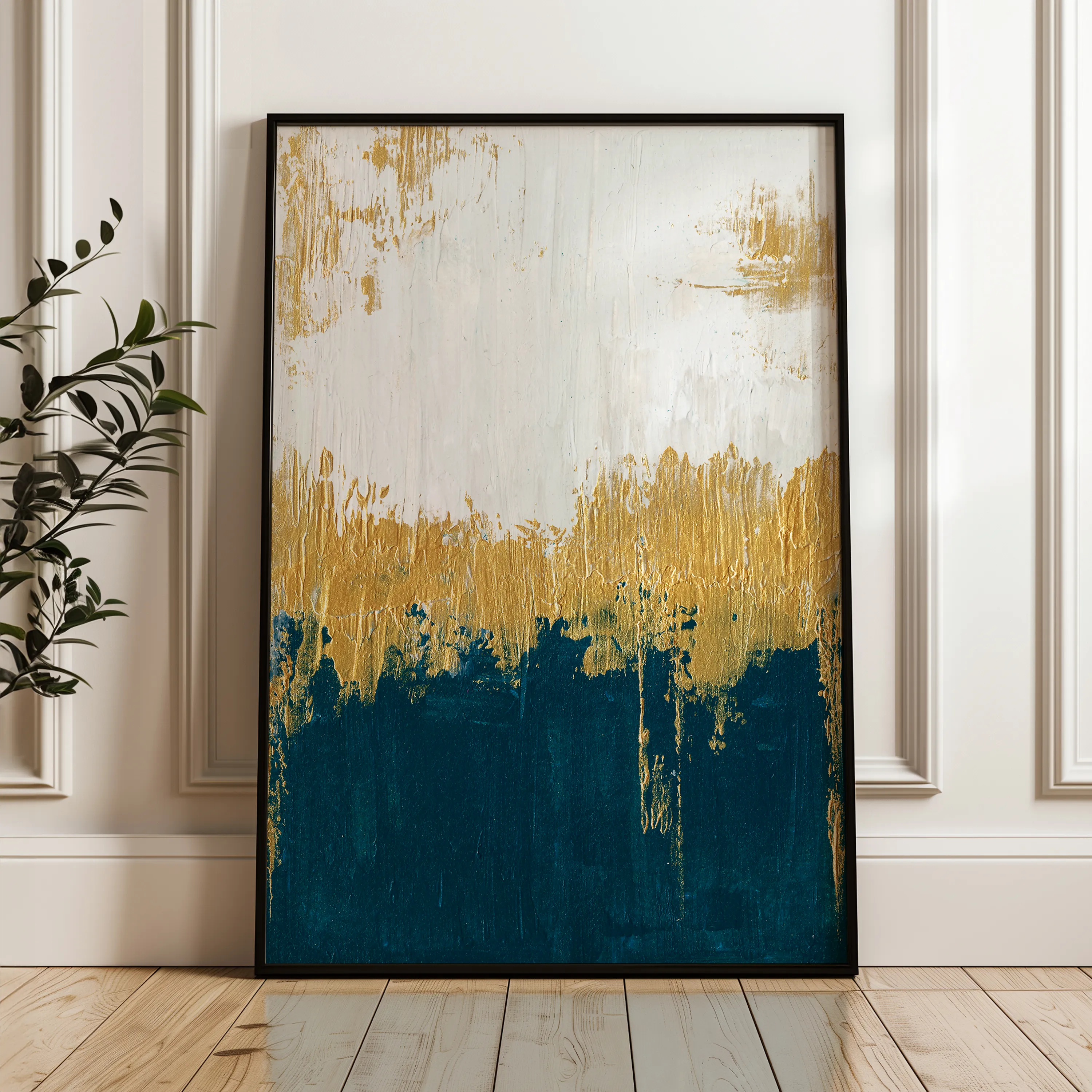 Abstract 093 Canvas Art 60 x 40 cm / Black