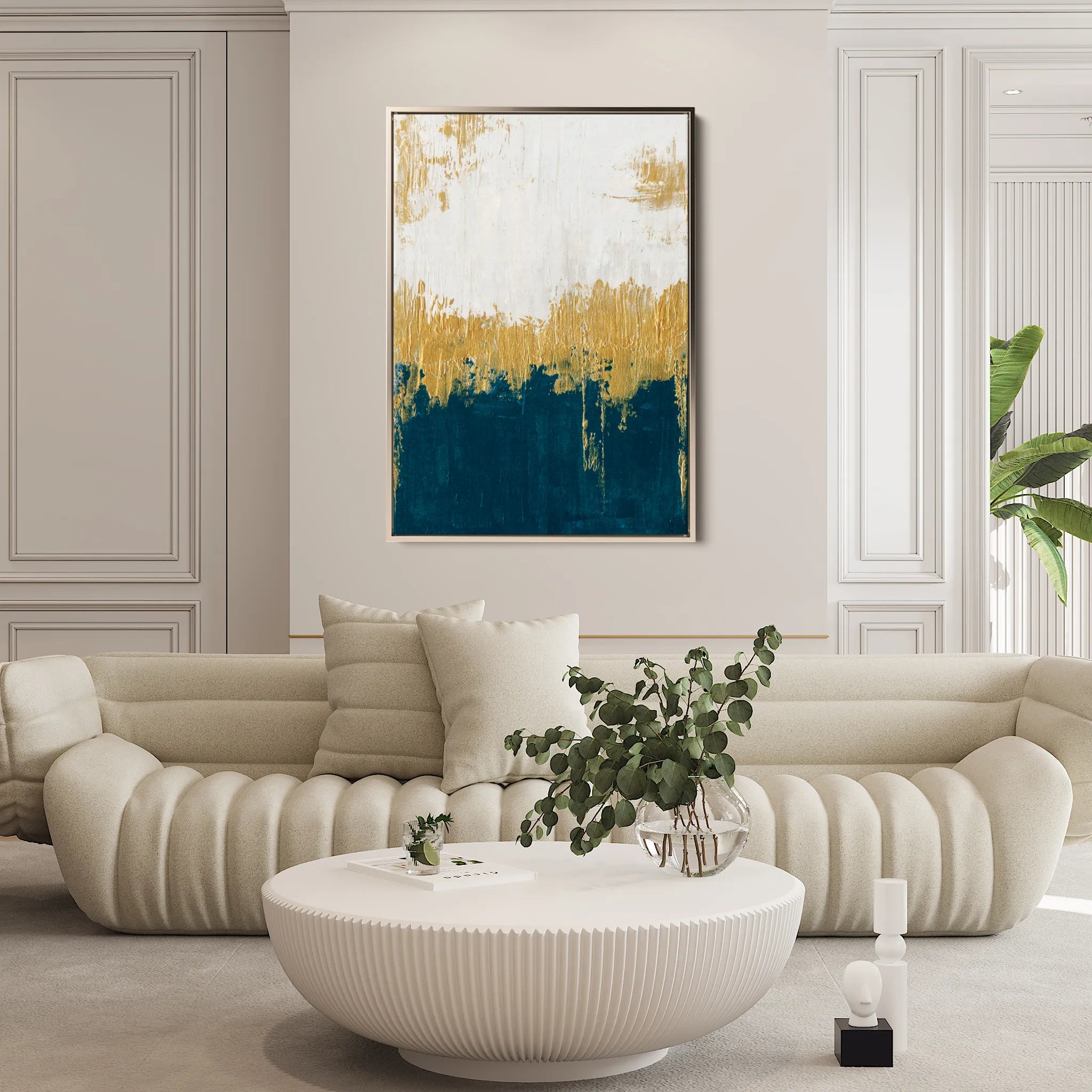 Abstract 093 Canvas Art 60 x 40 cm / Black