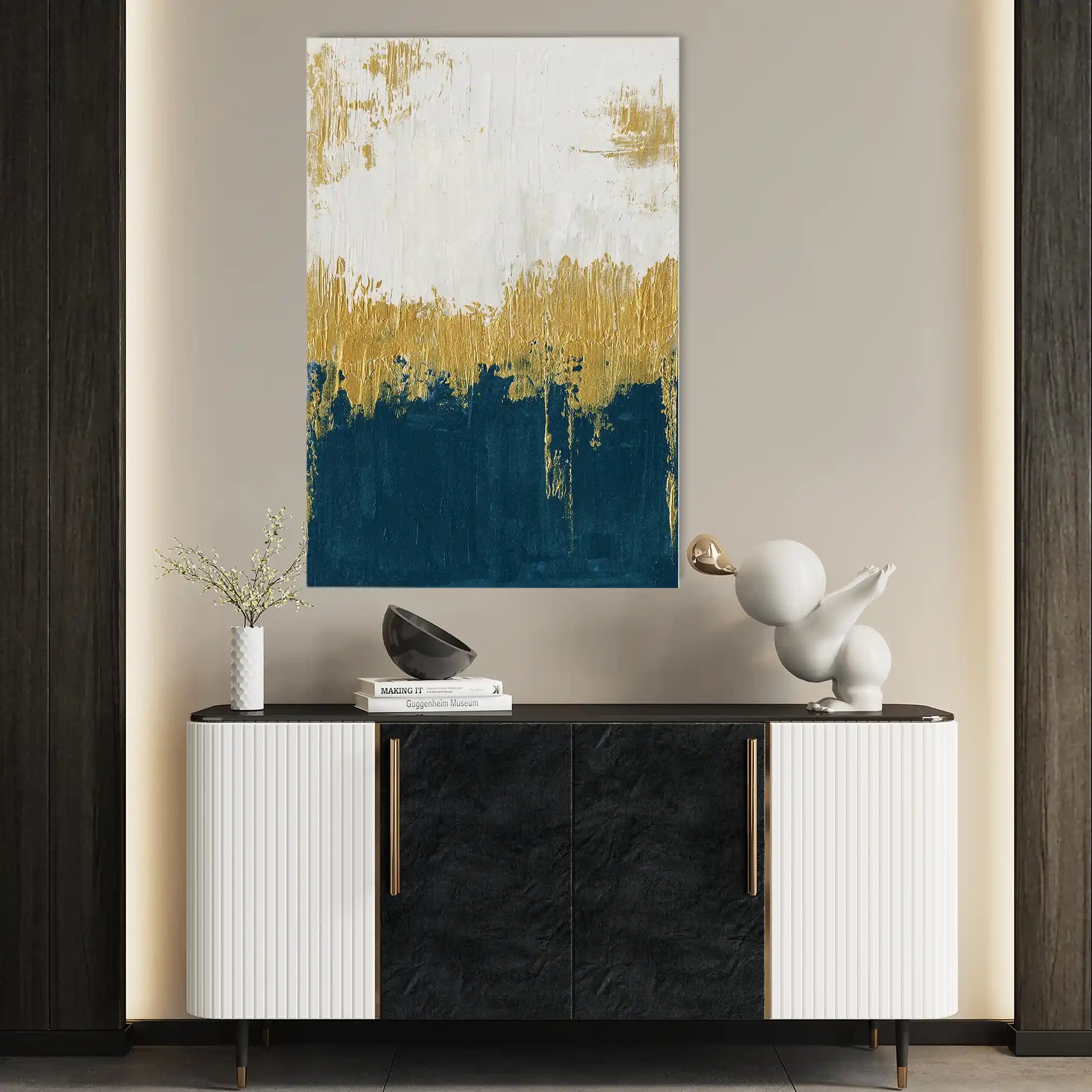 Abstract 093 Canvas Art 60 x 40 cm / Black