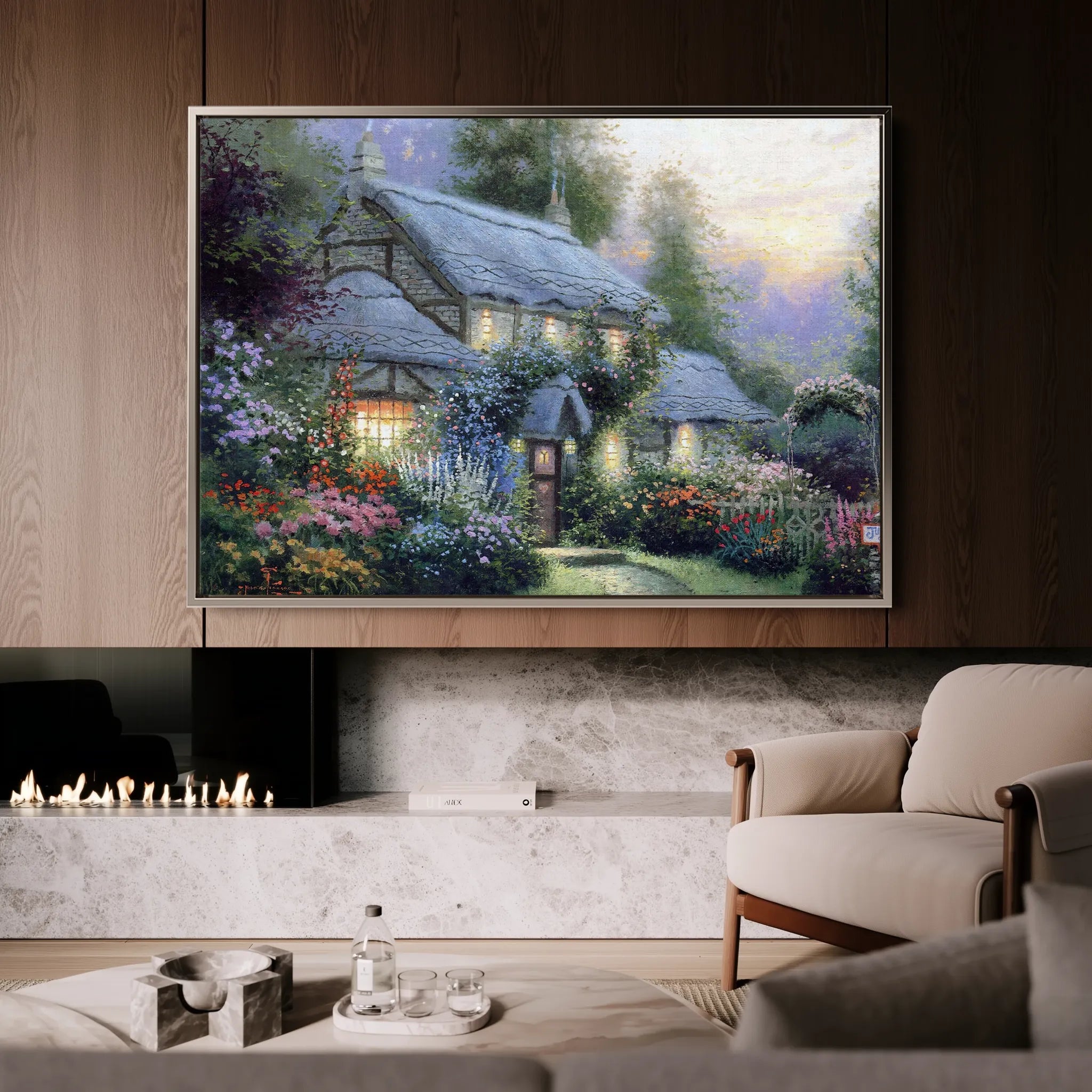 Landscape 093 Canvas Art 60 x 40 cm / Black