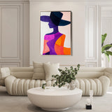 Portrait 093 Canvas Art 60 x 40 cm / Black