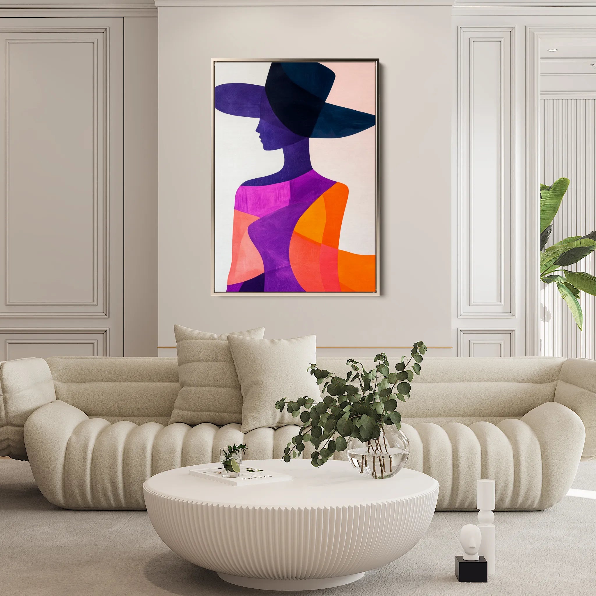 Portrait 093 Canvas Art 60 x 40 cm / Black