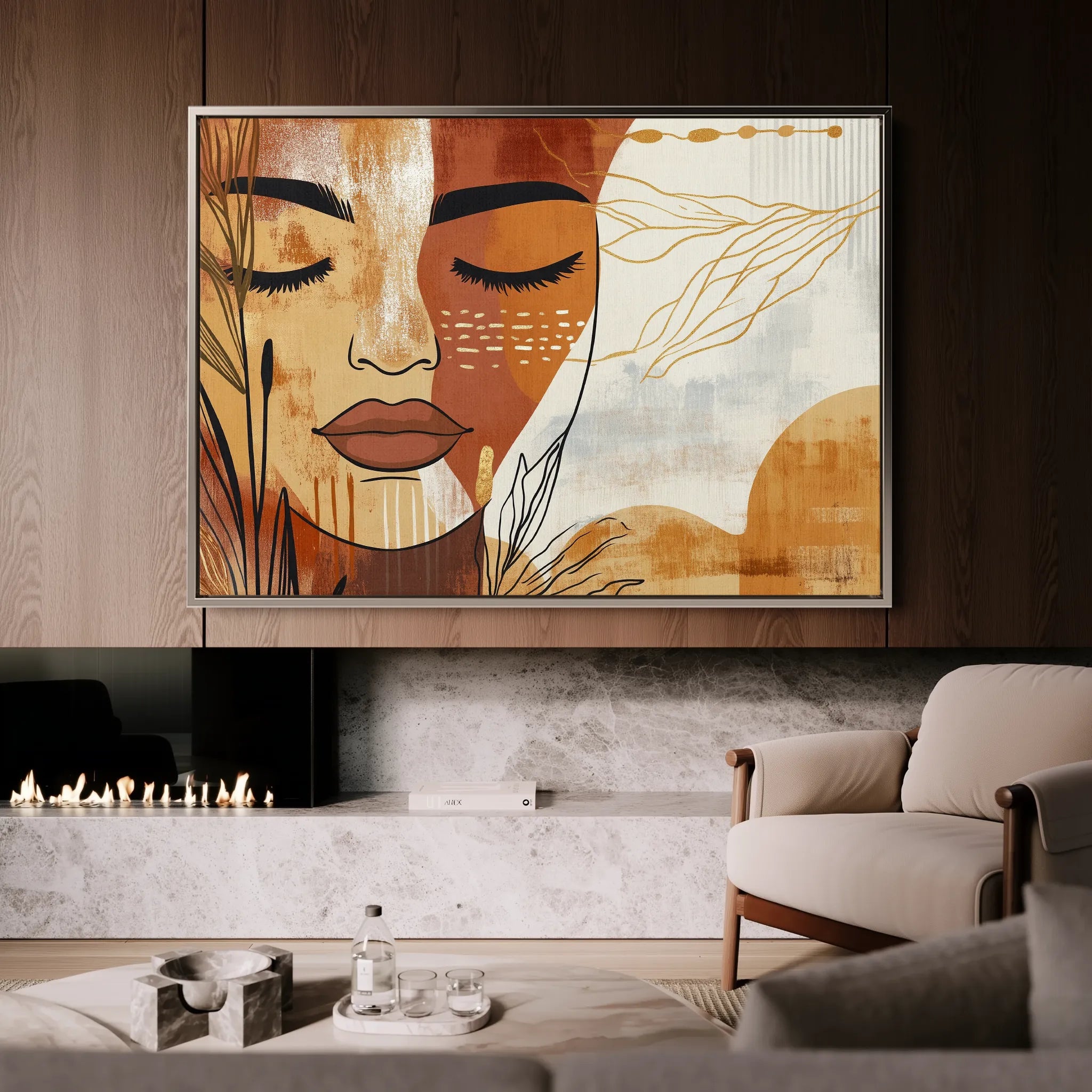 Boho 094 Canvas Art 60 x 40 cm / Black