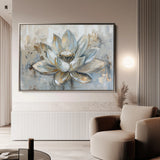 Floral 094 Canvas Art 60 x 40 cm / Black