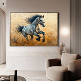 Horses 094 Canvas Art 60 x 40 cm / Black