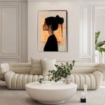 Portrait 094 Canvas Art 60 x 40 cm / Black