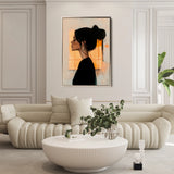 Portrait 094 Canvas Art 60 x 40 cm / Black