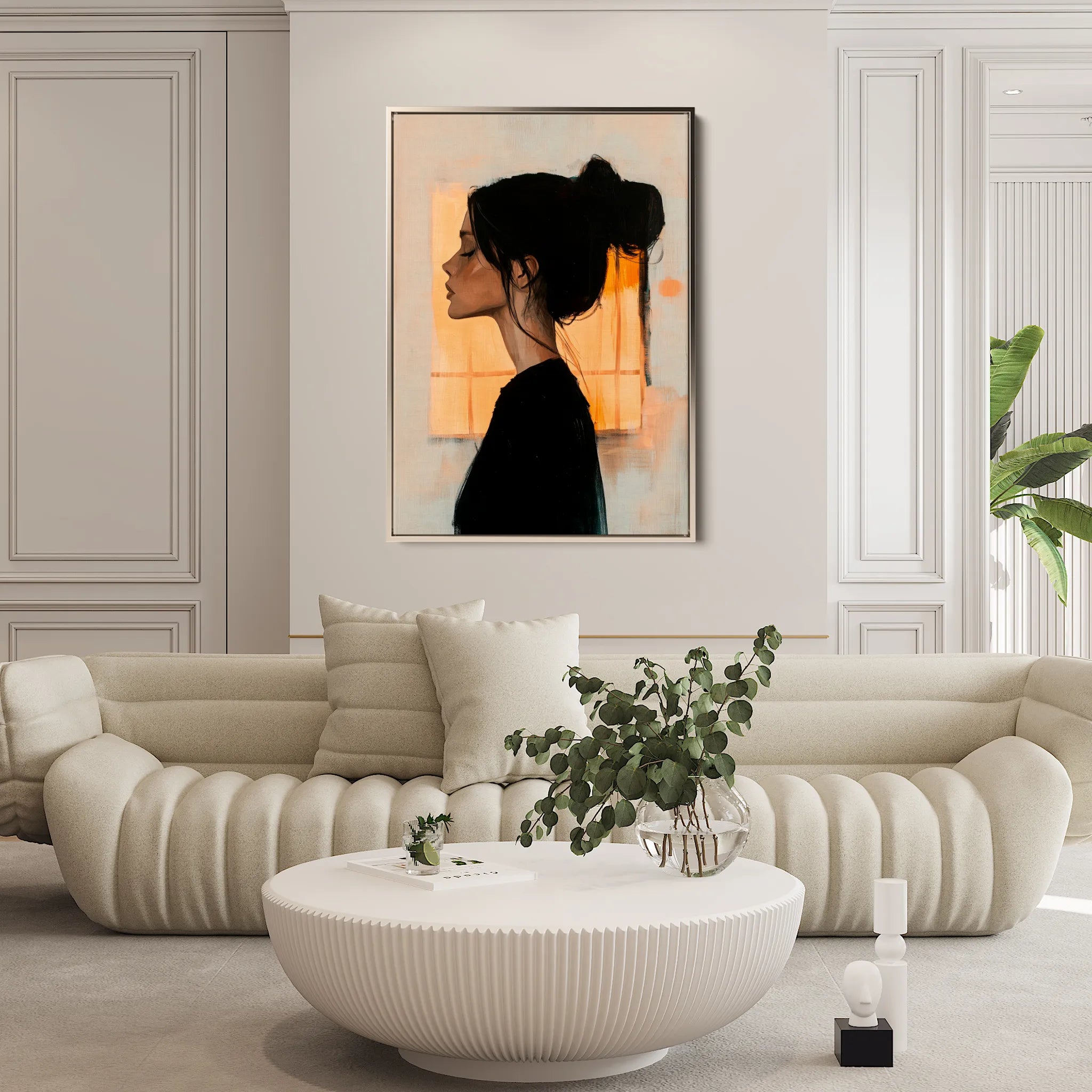Portrait 094 Canvas Art 60 x 40 cm / Black