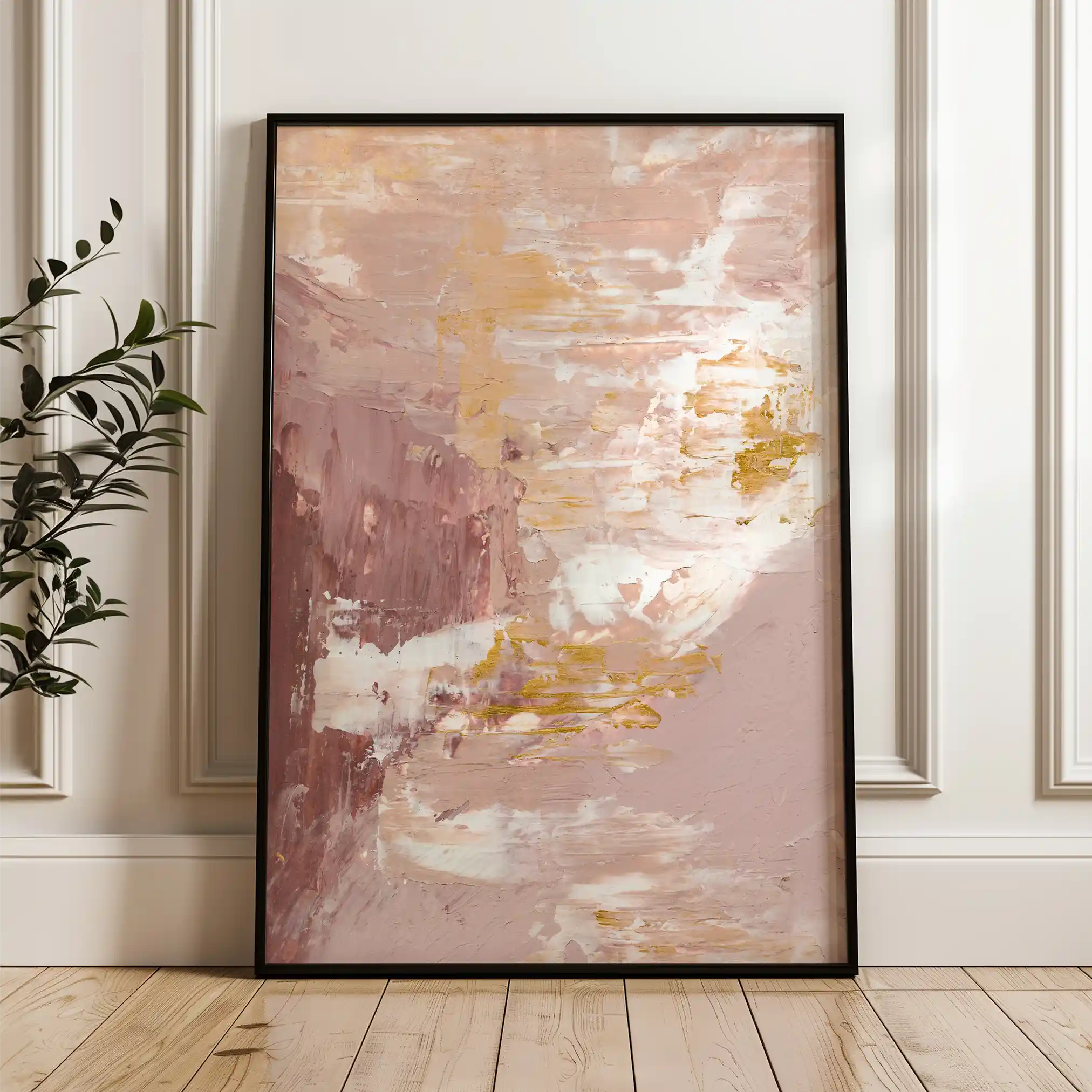 Abstract 095 Canvas Art 60 x 40 cm / Black
