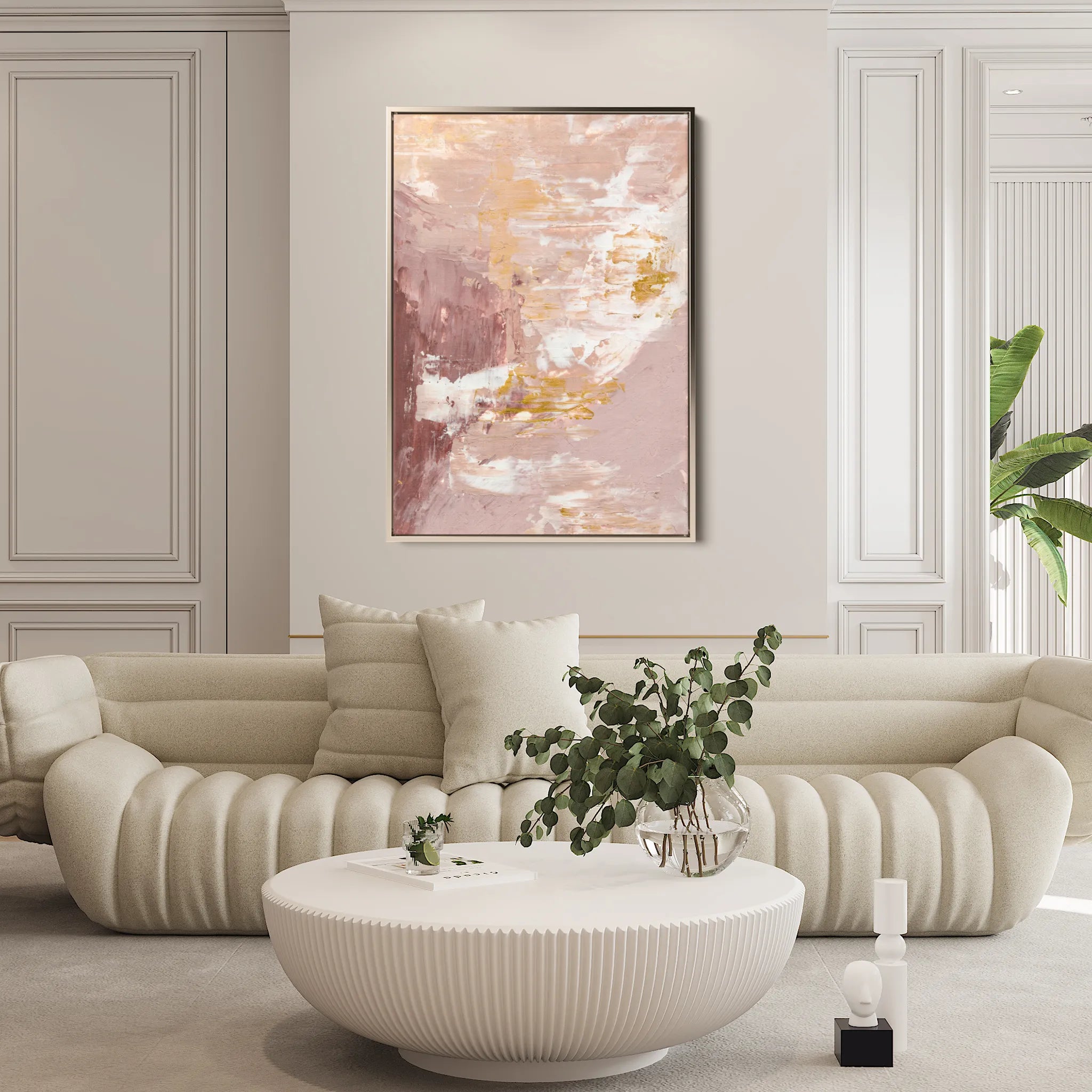 Abstract 095 Canvas Art 60 x 40 cm / Black
