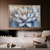 Floral 095 Canvas Art 60 x 40 cm / Black