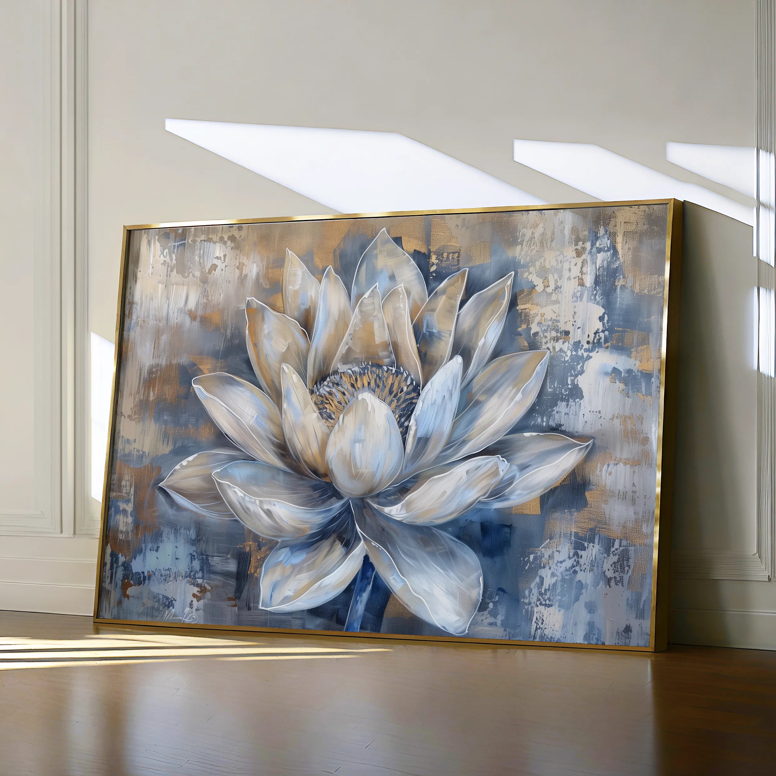 Floral 095 Canvas Art 60 x 40 cm / Black