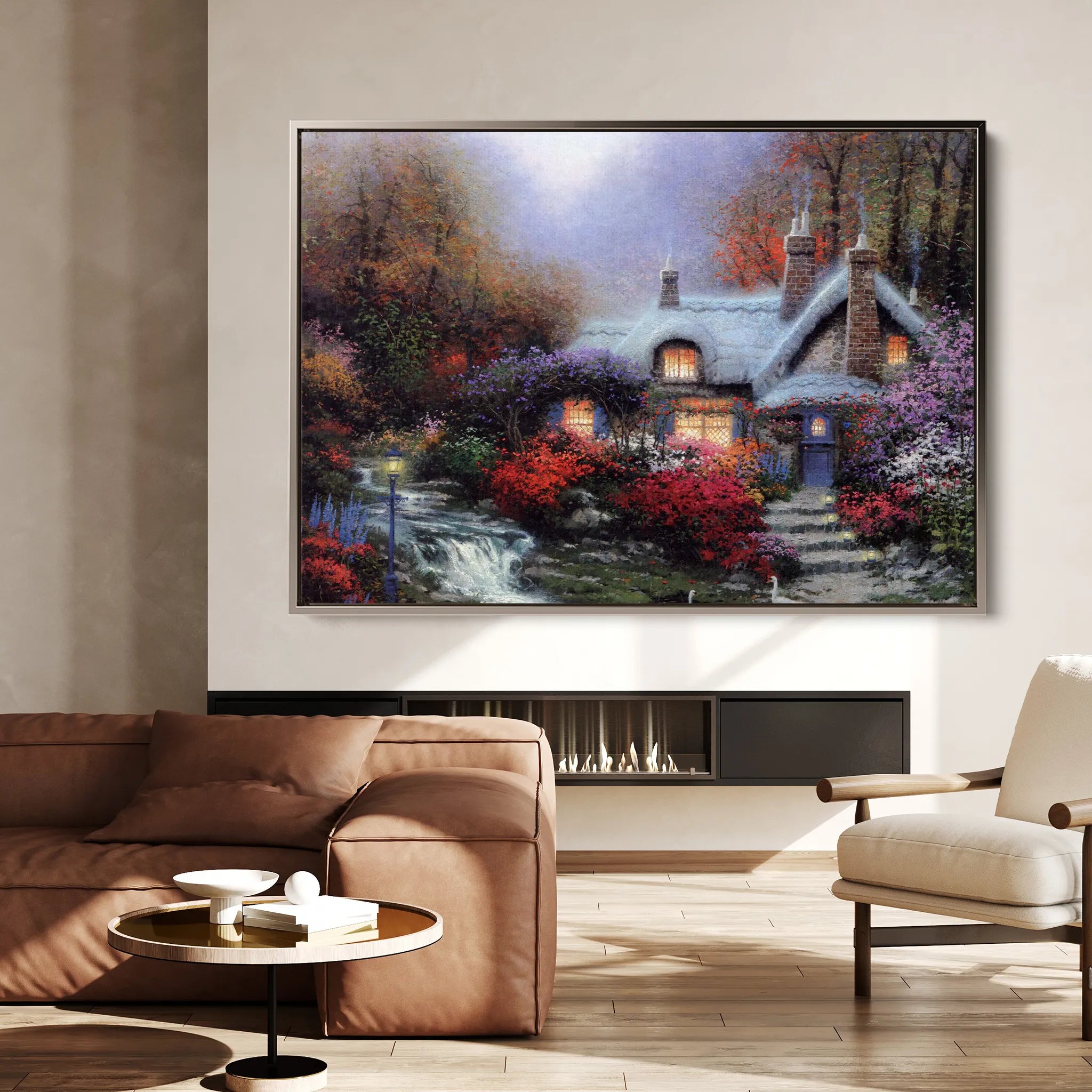 Landscape 095 Canvas Art 60 x 40 cm / Black
