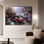 Landscape 095 Canvas Art 60 x 40 cm / Black