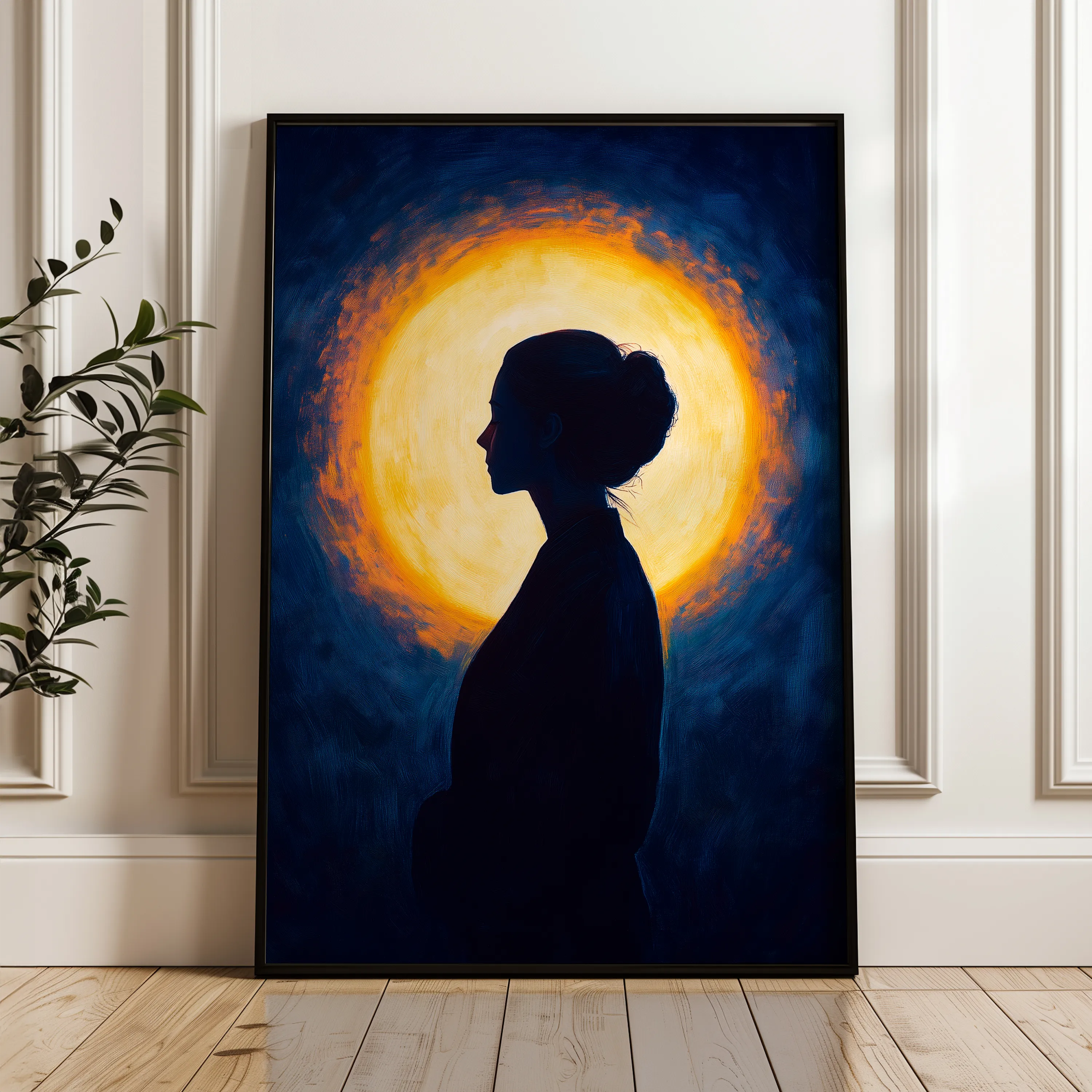 Portrait 095 Canvas Art 60 x 40 cm / Black
