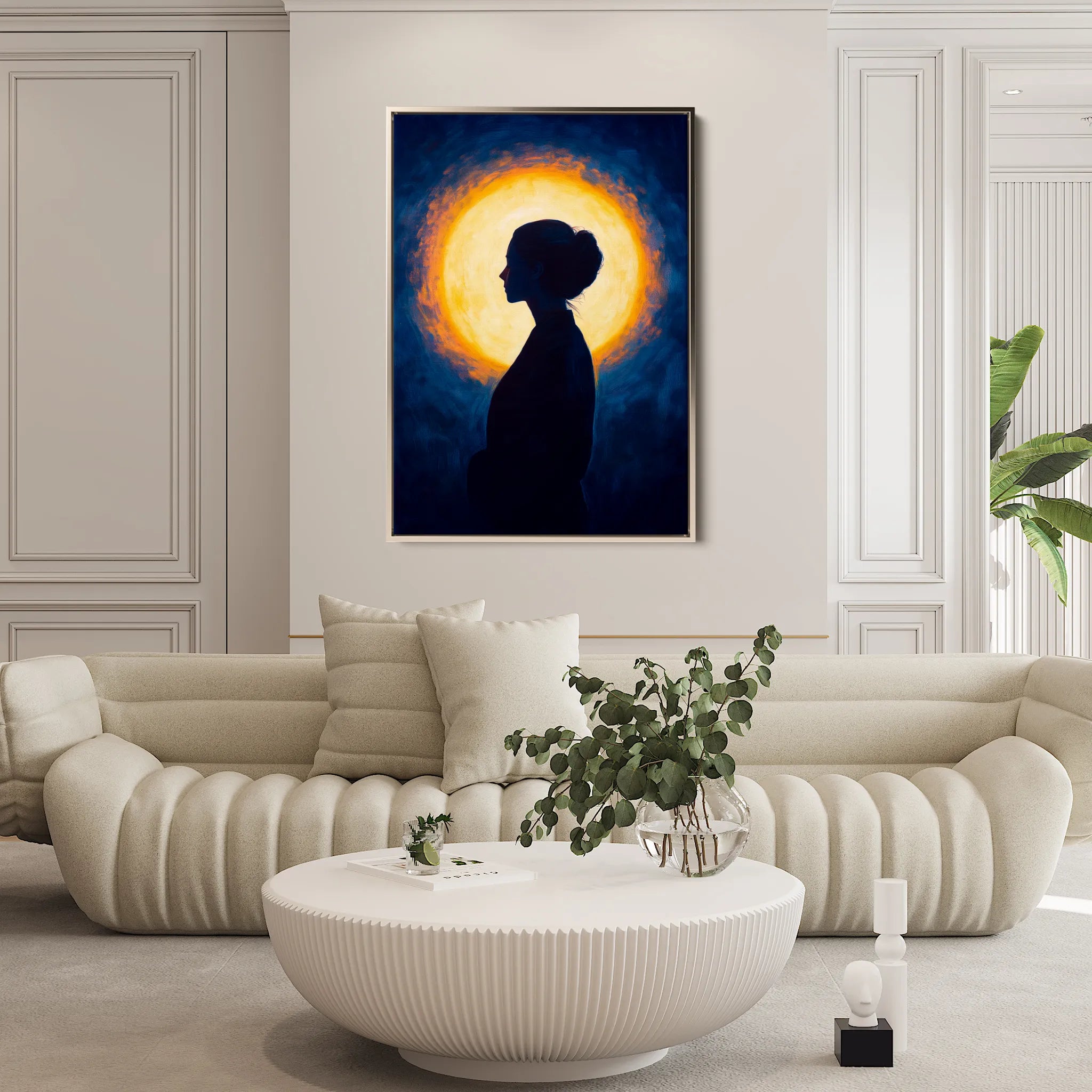 Portrait 095 Canvas Art 60 x 40 cm / Black