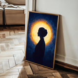 Portrait 095 Canvas Art 60 x 40 cm / Black