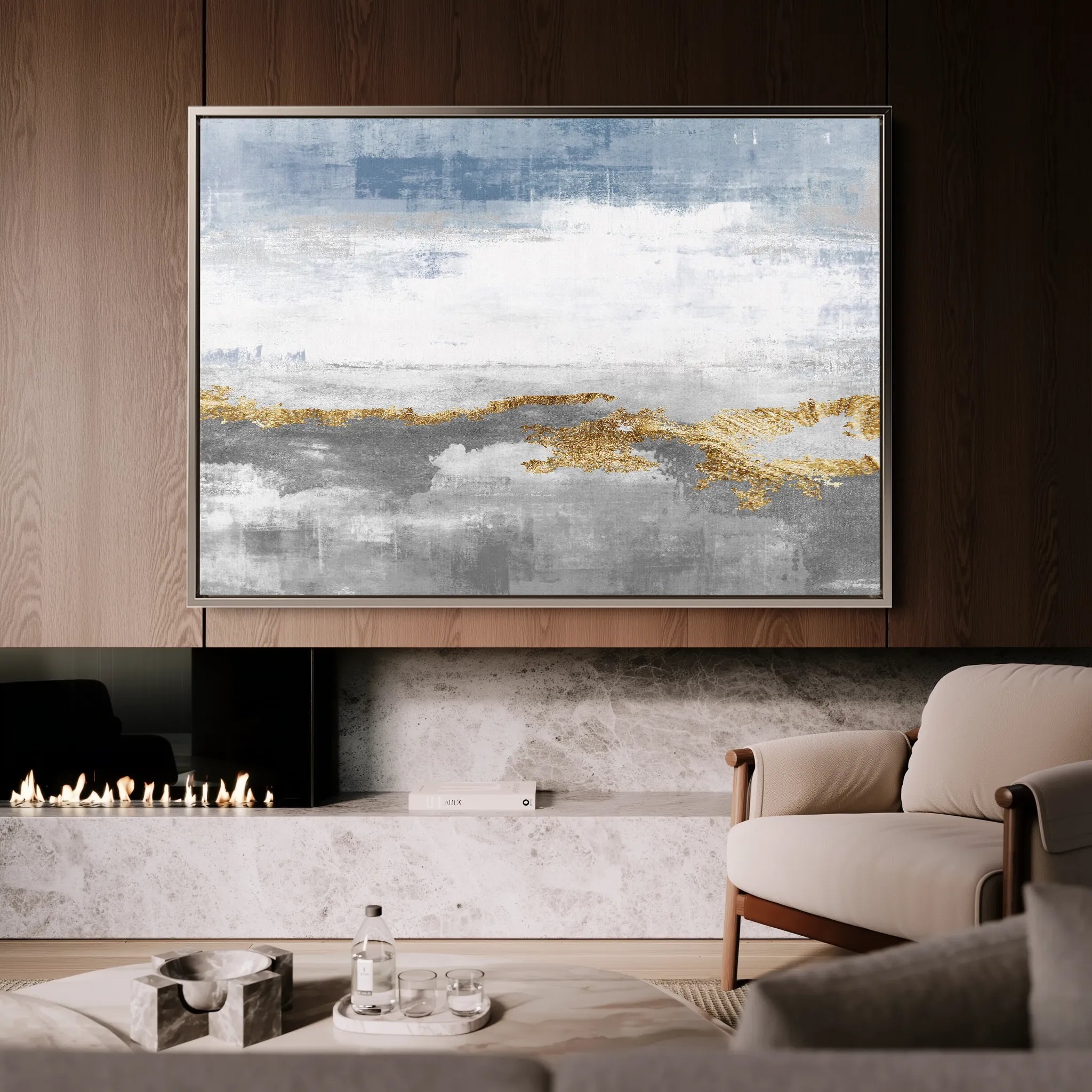 Abstract 096 Canvas Art 60 x 40 cm / Black