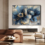 Floral 096 Canvas Art 60 x 40 cm / Black
