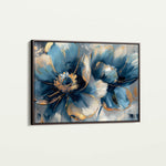 Floral 096 Canvas Art 60 x 40 cm / Black