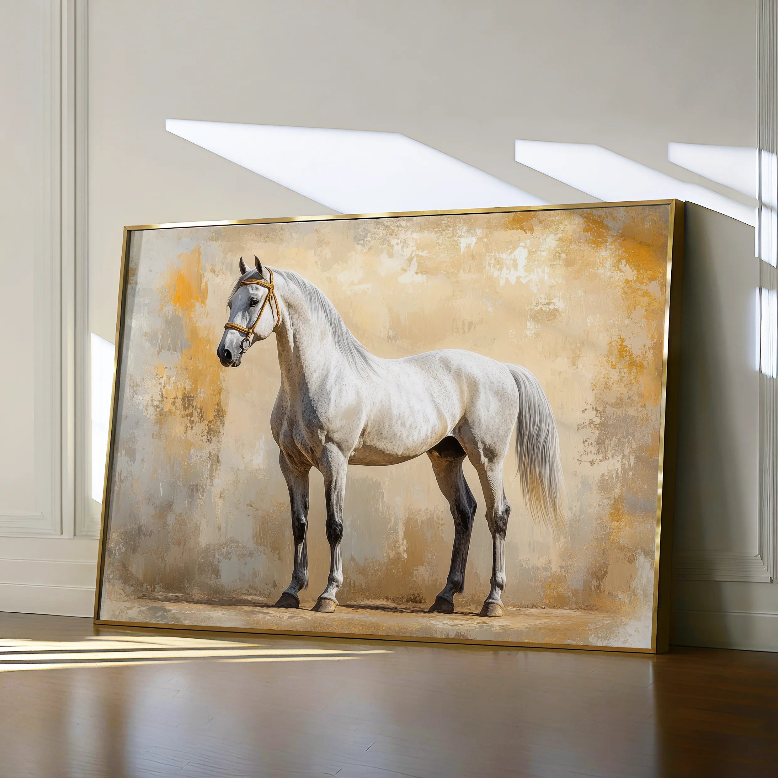 Horses 096 Canvas Art 60 x 40 cm / Black