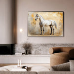 Horses 096 Canvas Art 60 x 40 cm / Black