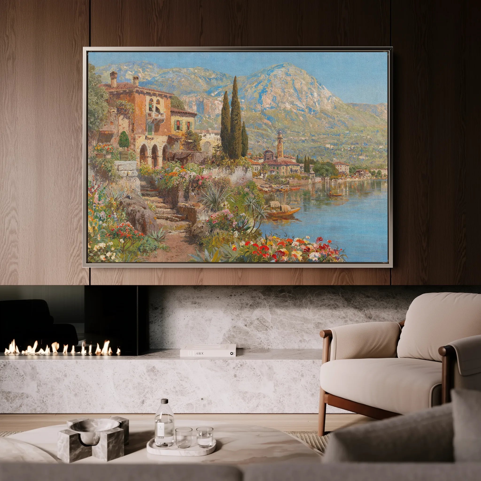 Landscape 096 Canvas Art 60 x 40 cm / Black