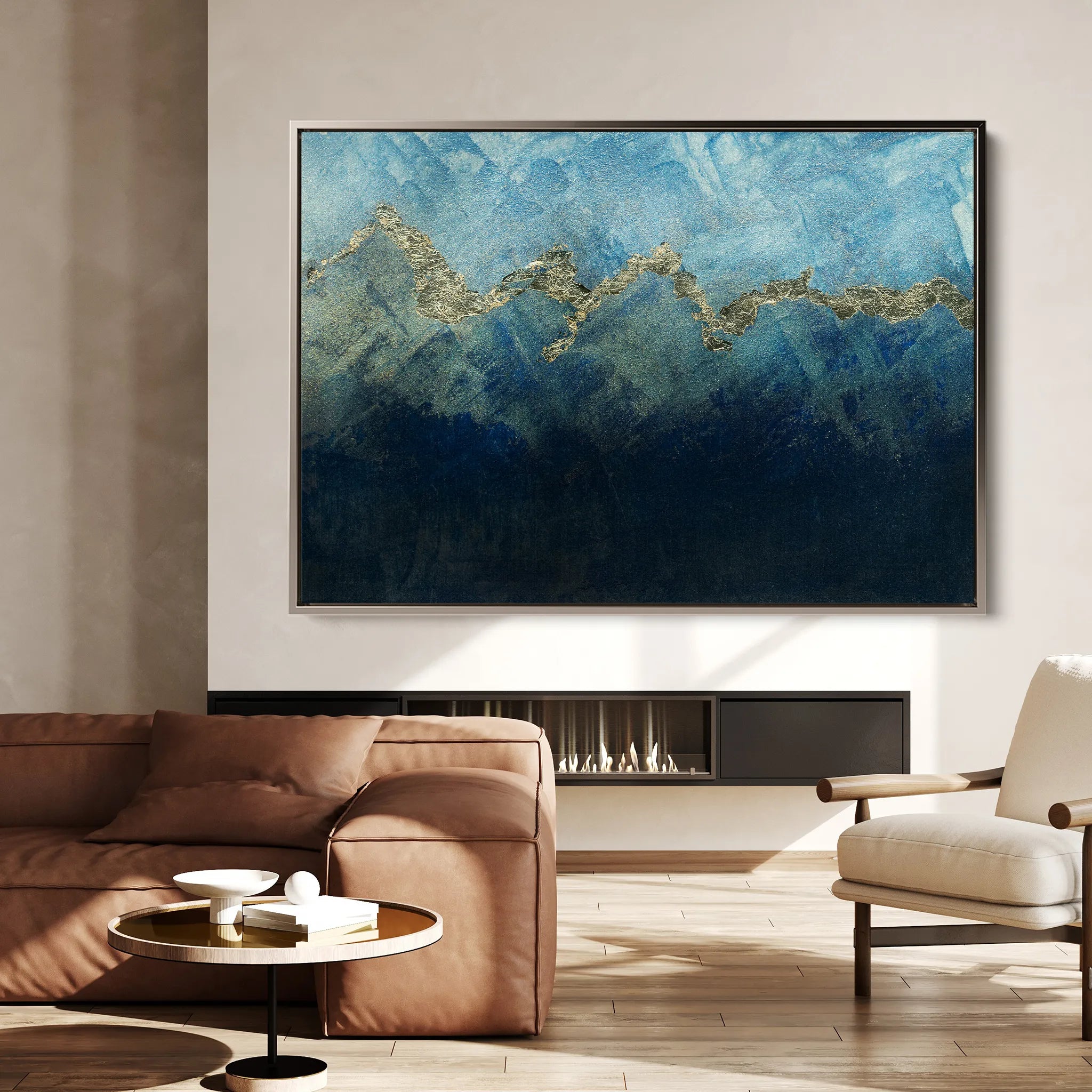 Abstract 097 Canvas Art 60 x 40 cm / Black