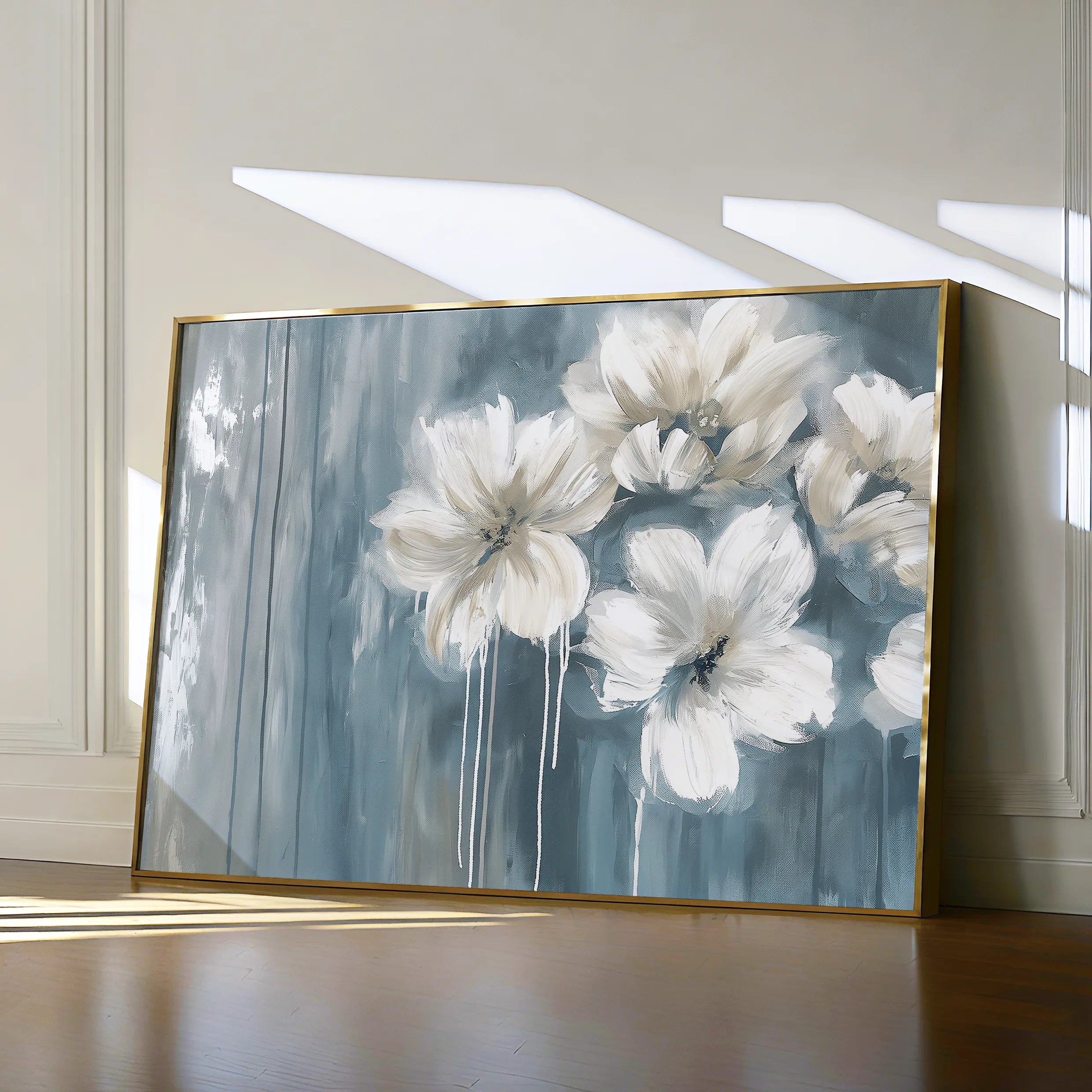 Floral 097 Canvas Art 60 x 40 cm / Black