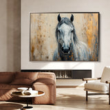 Horses 097 Canvas Art 60 x 40 cm / Black