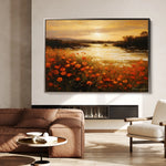 Landscape 097 Canvas Art 60 x 40 cm / Black