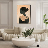 Portrait 097 Canvas Art 60 x 40 cm / Black